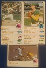 1973 TOPPS OAKLAND A'S TEAM LOT [9] BANDO HENDRICK HOLTZMAN HEGAN LINDBLAD 06908
