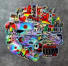 40 Pcs Holographic Japanese Anime Manga Jdm Motorcycle Car Decal Stickers 40 Pcs Holographic Japanese Anime Manga Jdm Motorcycle Car Decal Stickers