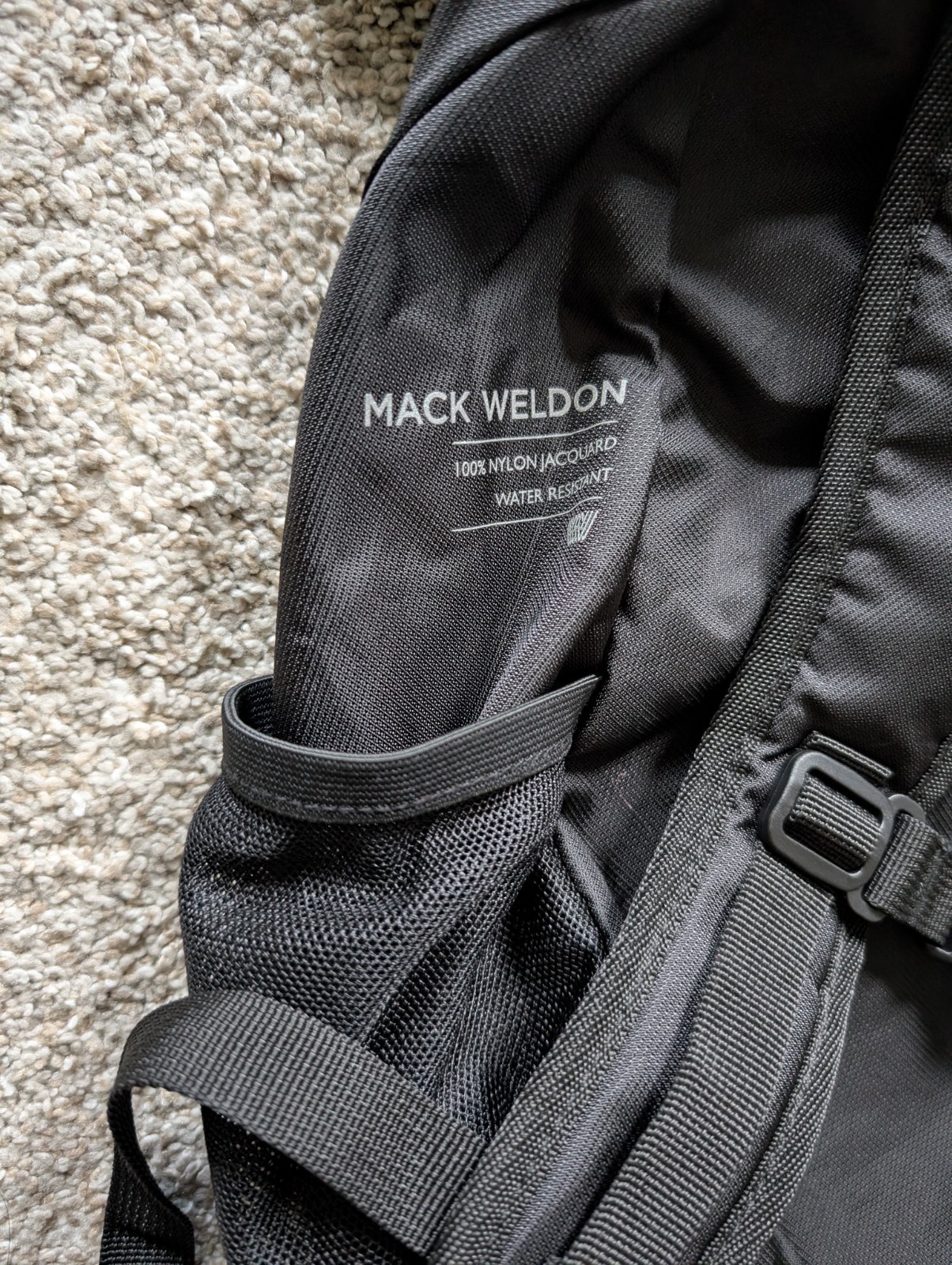 Mack Weldon soft shell backpack black travel nylo… - image 5
