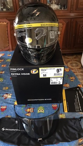 CASCO SCORPION EXO R1 EVO II ONYX AIR CARBON NUOVO con SCONTRINO