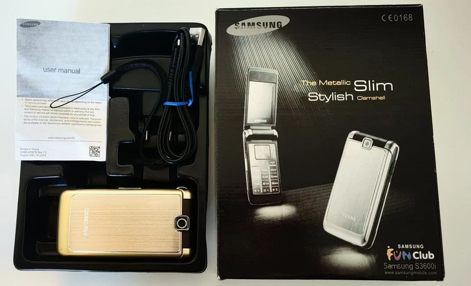 Samsung S3600i Slim Stylish Clamshell Téléphone Portable Neuf À Touche Vintage - Photo 2/4