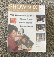 HOLSON SHOWBOX PHOTO PICTURE FRAME VIEWER STORAGE 3 in 1 HOLDS 40 4" x 6" PHOTOS