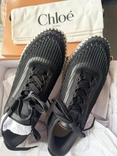Chloe Nama Mixed Media Platform Sneakers Wome...