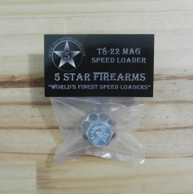 5 STAR FIREARMS Aluminum Speedloader: Taurus 942M, Charter Arms Pathfinder .22 Mag: T8-22 MAG