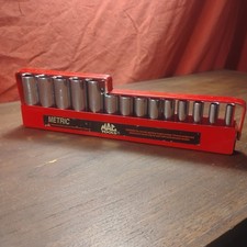 Metric Mac Tools 14 Piece Xt7yr Chrome 12 Deep Socket Set 19-6 6 Point Xd6mmr