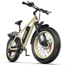 1500W Peak Electric Mountain Bike 26" x 4.0 Fat Tire Ebike 28MPH 48V 15.6A Adult