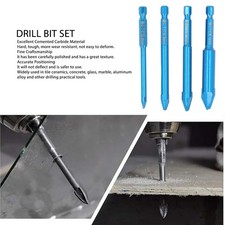 Hot 4Pcs Blue Masonry Drill Bit Set Ultimate Home Improvement Promises