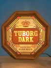Vintage Tuborg Dark Beer Lighted Sign 16x16 Octagon 1980 Man Cave Collectible