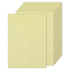 PATIKIL 10 Sheets Light Gold Glitter Cardstock Paper, A4 250gsm Rectangle Pre...