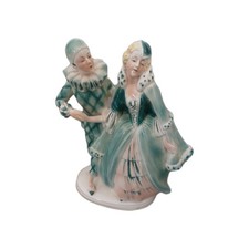 Vintage Porzellan Figurengruppe Rokoko  Harlekin & Dame  Thüringen Stil  1950–70