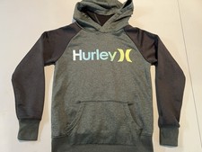 Hurley Boys Green H2O DRI Logo Hoodie Sweatshirt Size Small 8
