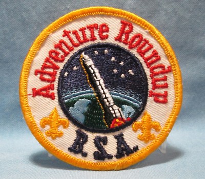 Vintage Boy Scout ADVENTURE ROUNDUP B.S.A.  Embroidered PATCH  