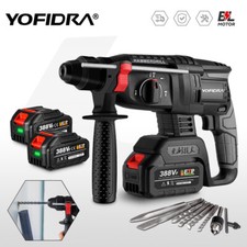 Trapano avvitatore a percussione a batteria +8 accessori +2 batterie e caricabatterie