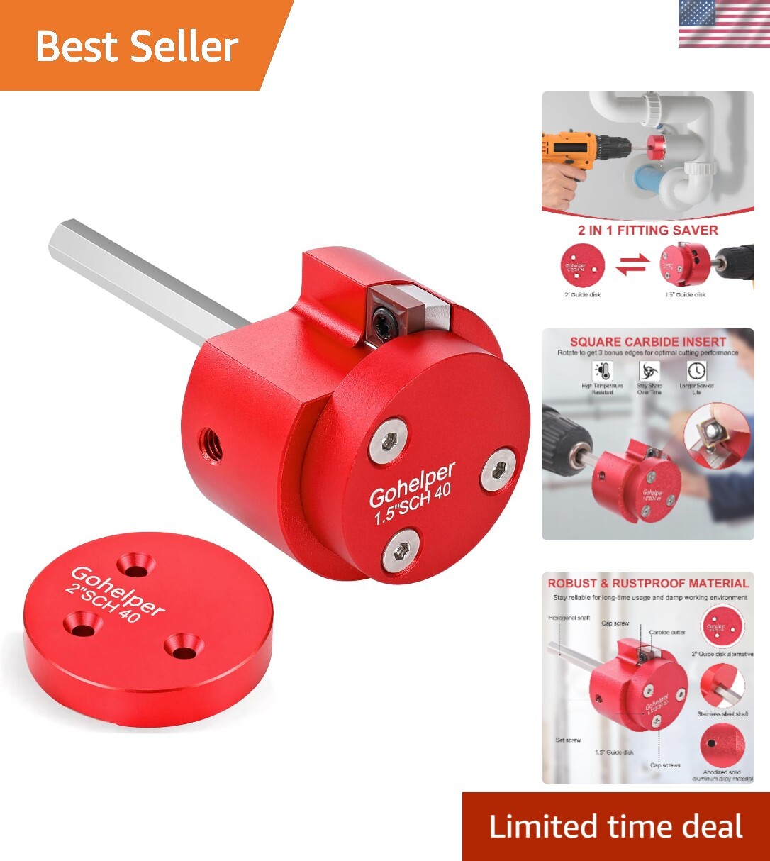 Professional Grade PVC Pipe Reamer with Efficient Cutting Edge - DIY Essential