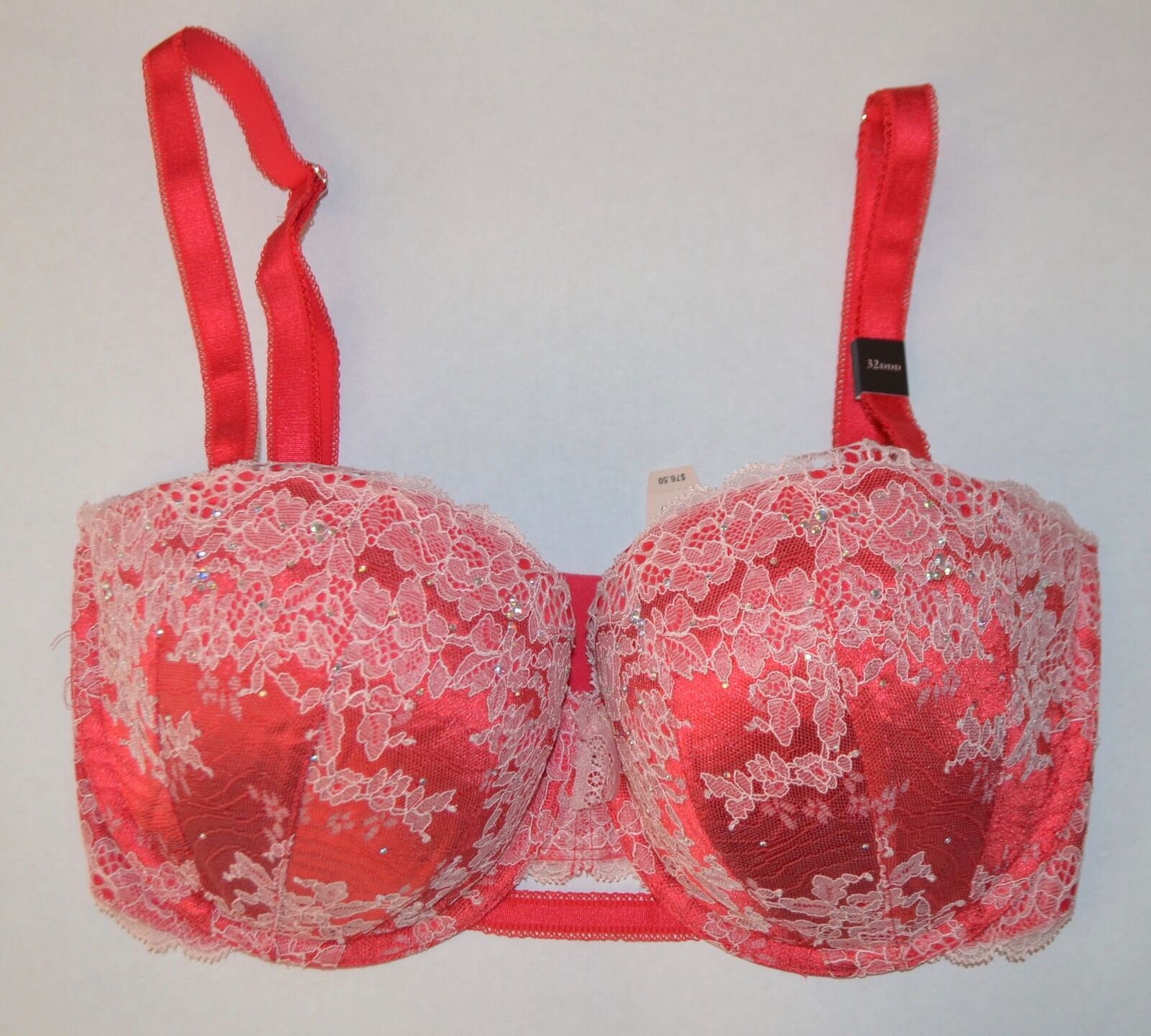 Victoria's Secret, Intimates & Sleepwear, The Showstopper Victorias  Secret 36d Lined Demi Bra Solid Red Underwire 349