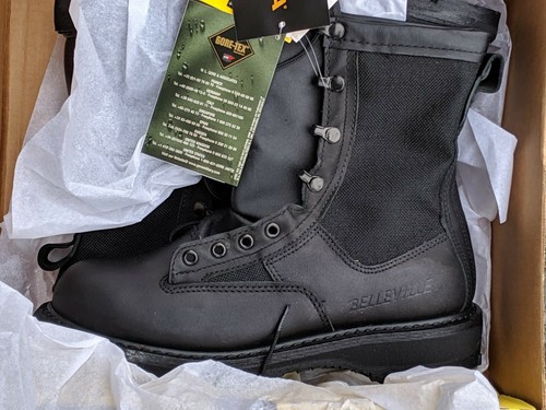US Army Military Black Leather Waterproof ICB GORETEX GI Boots Youth Kids Boys - Picture 9 of 16