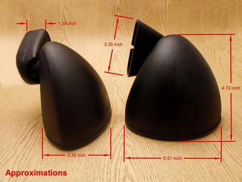 Pontiac Firebird Formula Trans Am 400 1967-81 Bullet Black Door Mirrors Pair