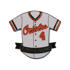 Earl Weaver Jersey Lapel Pin #4 Retired 1982 Manager Baltimore Orioles MLB