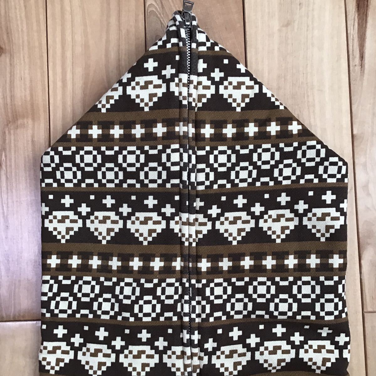 BAPE Diamond pattern full zip hoodie Brown A Bathing Ape Size M | eBay