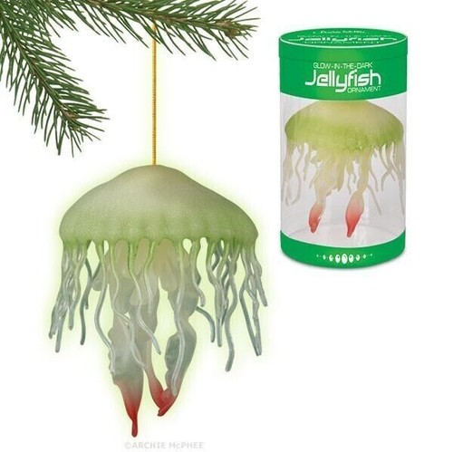 JELLYFISH CHRISTMAS TREE ORNAMENT Glow In The Dark Archee McPhee Brand New - Picture 7 of 9