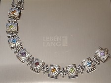 Armband 925er Sterlingsilber mit Edelsteinen, 18,5 cm