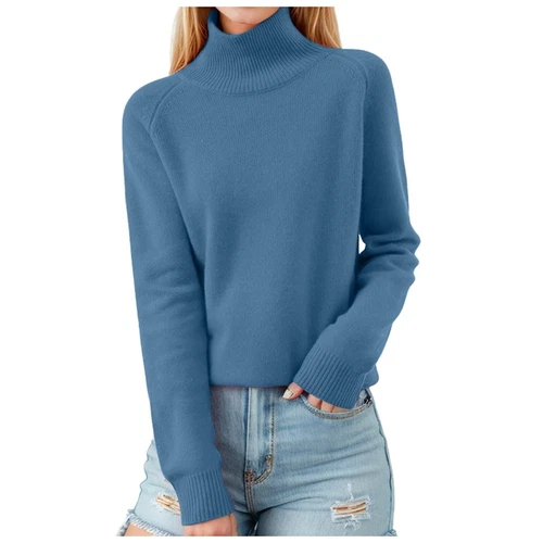 Damen Pullover Langarm Freizeit Rollkragenpullover - Bild 7 von 38