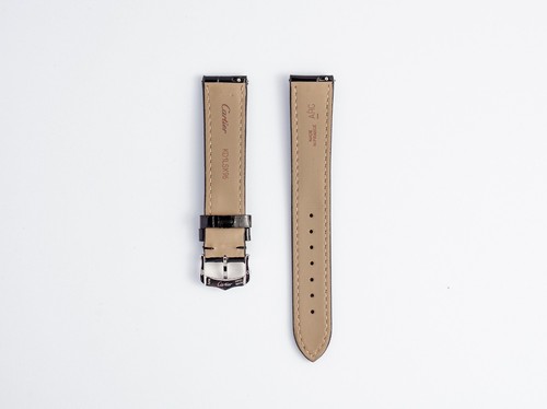 Cartier Santos-Dumont XL Leather Strap WSSA0022 18mm Black Genuine France Made - Picture 3 of 5