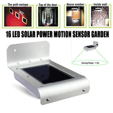 16 LED Bright Solar Power Motion Sensor Light Garden Security Light Waterproof