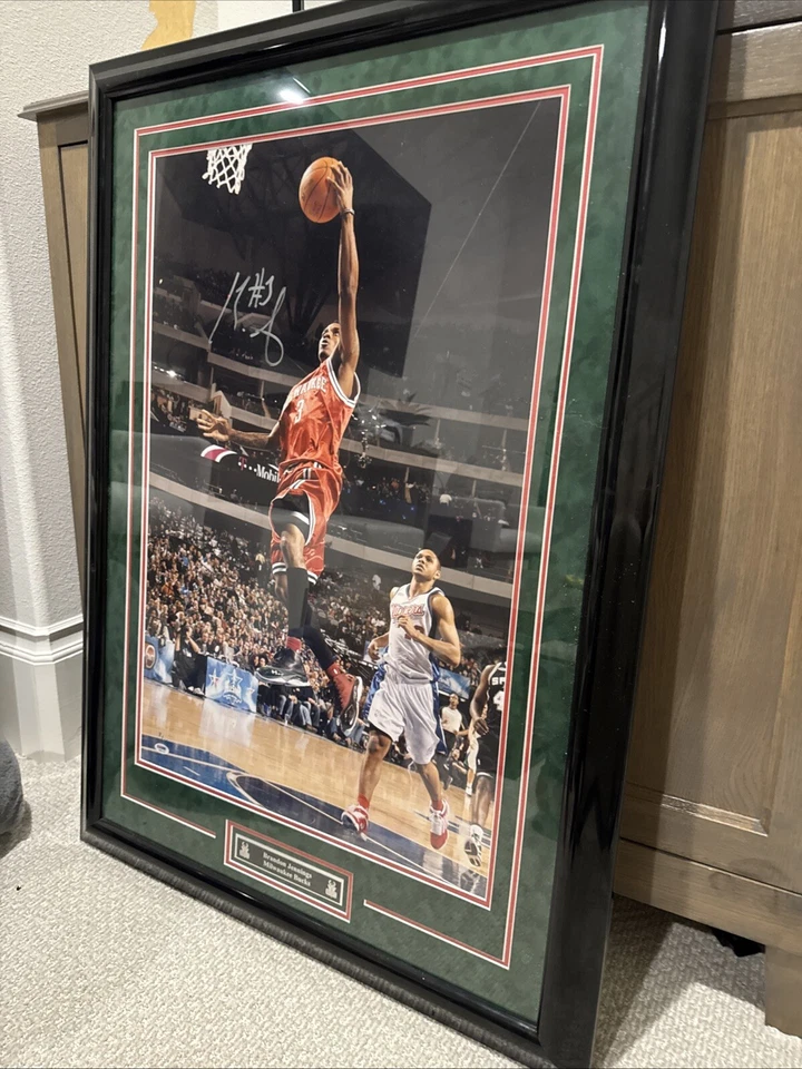 Brandon Jennings Bucks Signed and Framed Limited Edition 8/10 20x30 PSA/DNA  - Image 4 of 4
