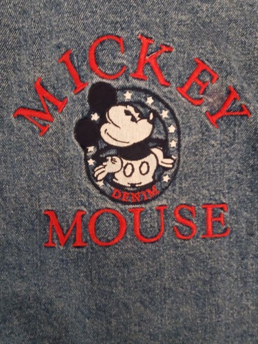 Vintage Mickey Mouse Denim Jacket Embroidered 90’s Size Large EUC - Picture 8 of 12