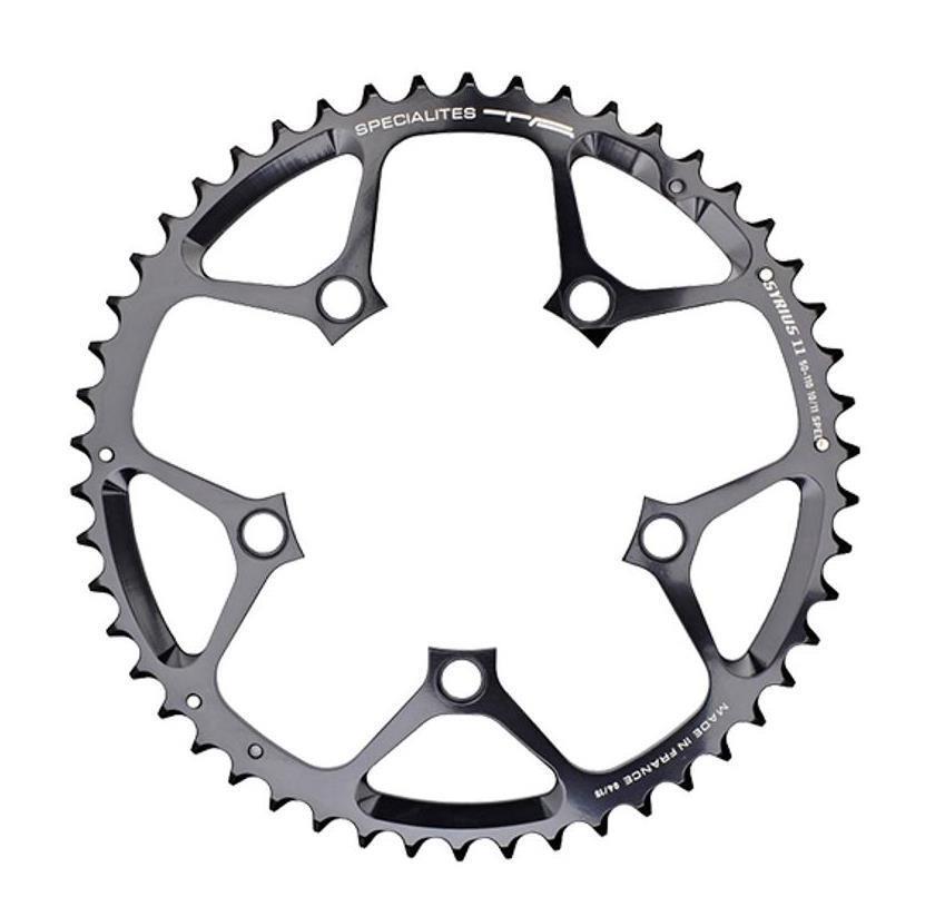 Plateau route Syrius Specialites TA 46 dents noir 110mm en alliage durable pour vélo de course