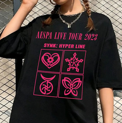 Aespa Live Tour Shirt, Aespa World Tour T-Shirt, Aespa Synk Hyper Line T-Shirt