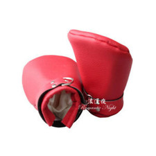 New PU Binding Mittens Lockable Gloves Dog Paw Palm Padded Fist Mitts Red Device