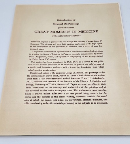 Great Moments in Medicine - Oil Painting Reproduction print set.  Parke Davis Co - Picture 2 of 4
