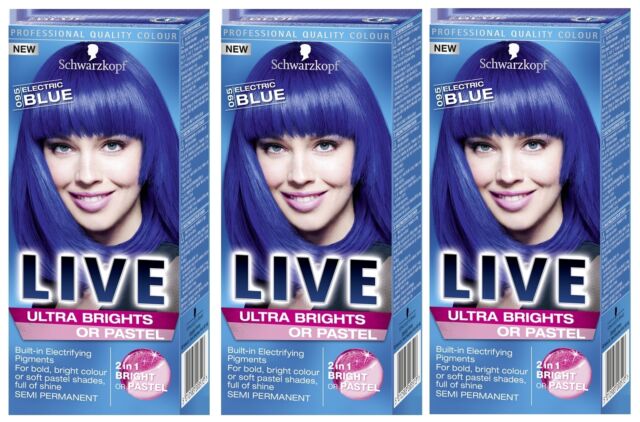 1. Schwarzkopf Live Ultra Brights 095 Electric Blue Hair Dye - wide 9