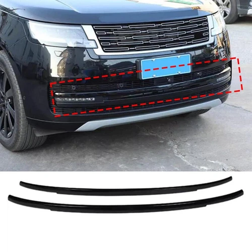 For Range Rover L460 2023-25 2PCS Black Front Bumper Strip Molding Trim Cover  - Picture 1 of 6