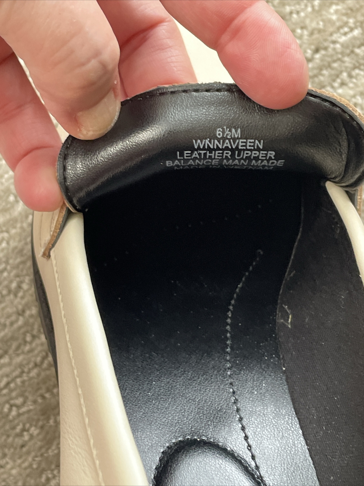 SAOLA Mocassino Nine West antiscivolo suola a strappo taglia 6 5 avorio pelle scarpe slip on Naveen