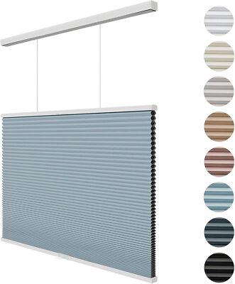 CUSTOM 100% Blackout Top Down Bottom Up Cellular Shades Honeycomb Window Blinds