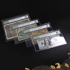 Paper Money Storage Sleeve Holder Case Protector for PMG PCGS Graded Banknote