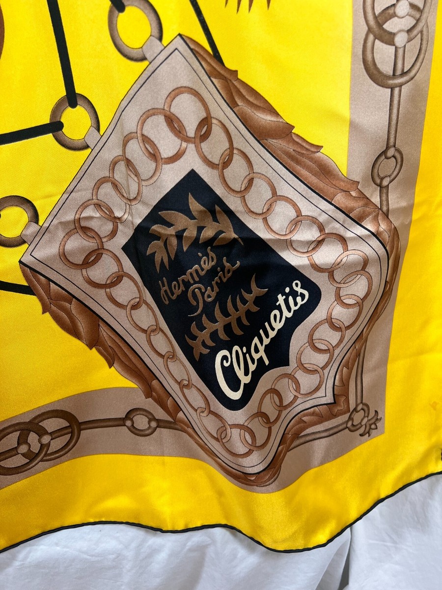 HERMES Cliquet's スカーフ AUTHENTIC! HERMES Cliquetis 90cm Silk Scarf | Fortrove