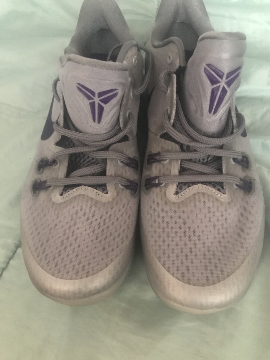 Nike Kobe Size 9 Venomenon 4 Wolf Grey Court Purple Volt 615571-037 Mens Nike Zoom Kobe Venomenon 4 Wolf Grey Purple Volt Sz 8  main image 4