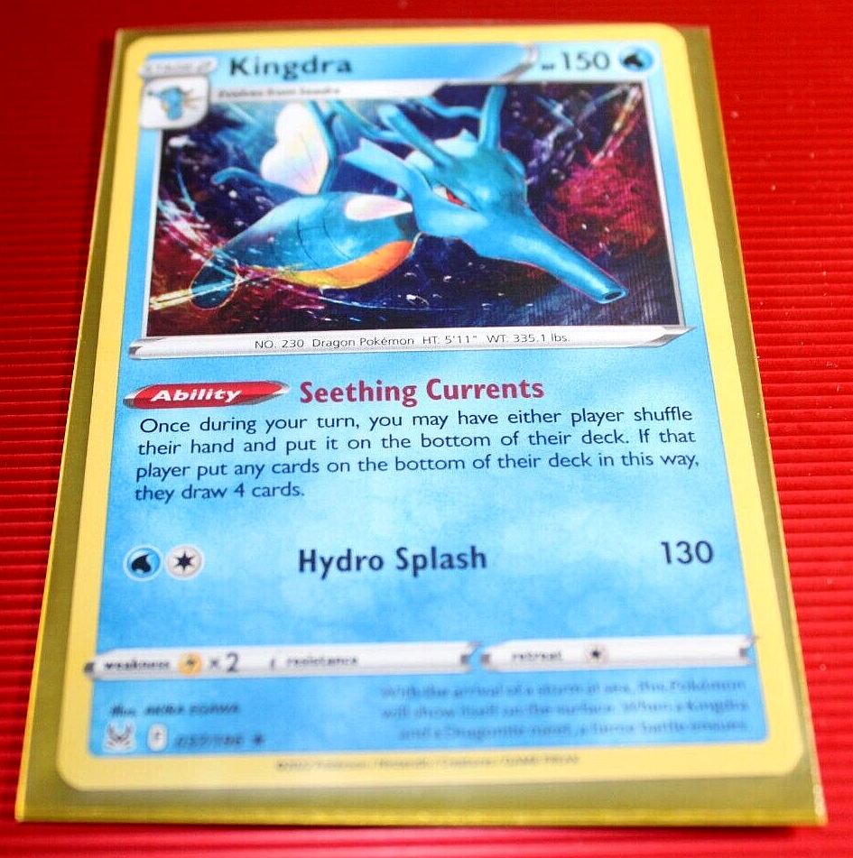 Kingdra HP150 2022 Collectible Holo Collectible Pokemon Card No