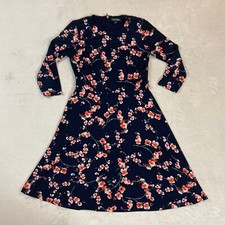 Lauren Ralph Lauren Women Multicolor Boat Neck 3/4 Sleeve Dress Size 10