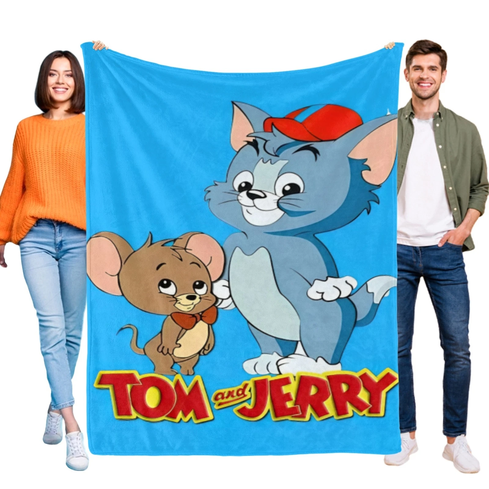 Tom and Jerry Cartoon Blanket Soft Flannel Blanket Birthday Gift for Kids