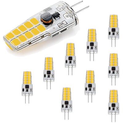 G4 LED Lampen, dimmbar, 12-24V, 250LM, warmweiß, 2W, Ersatz 20W Halogen, 10er