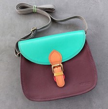 Leder Handtasche Soruka Tasche bunt Kuhfell Leo Zebra türkis pink rot orange