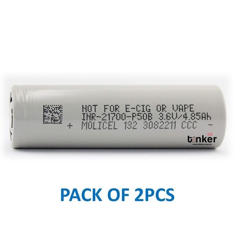 2PCS Molicel P50B 21700 Flat Top 5000mAh ir 6.5m 3.7V (Ultra High Current  60A) | eBay Australia