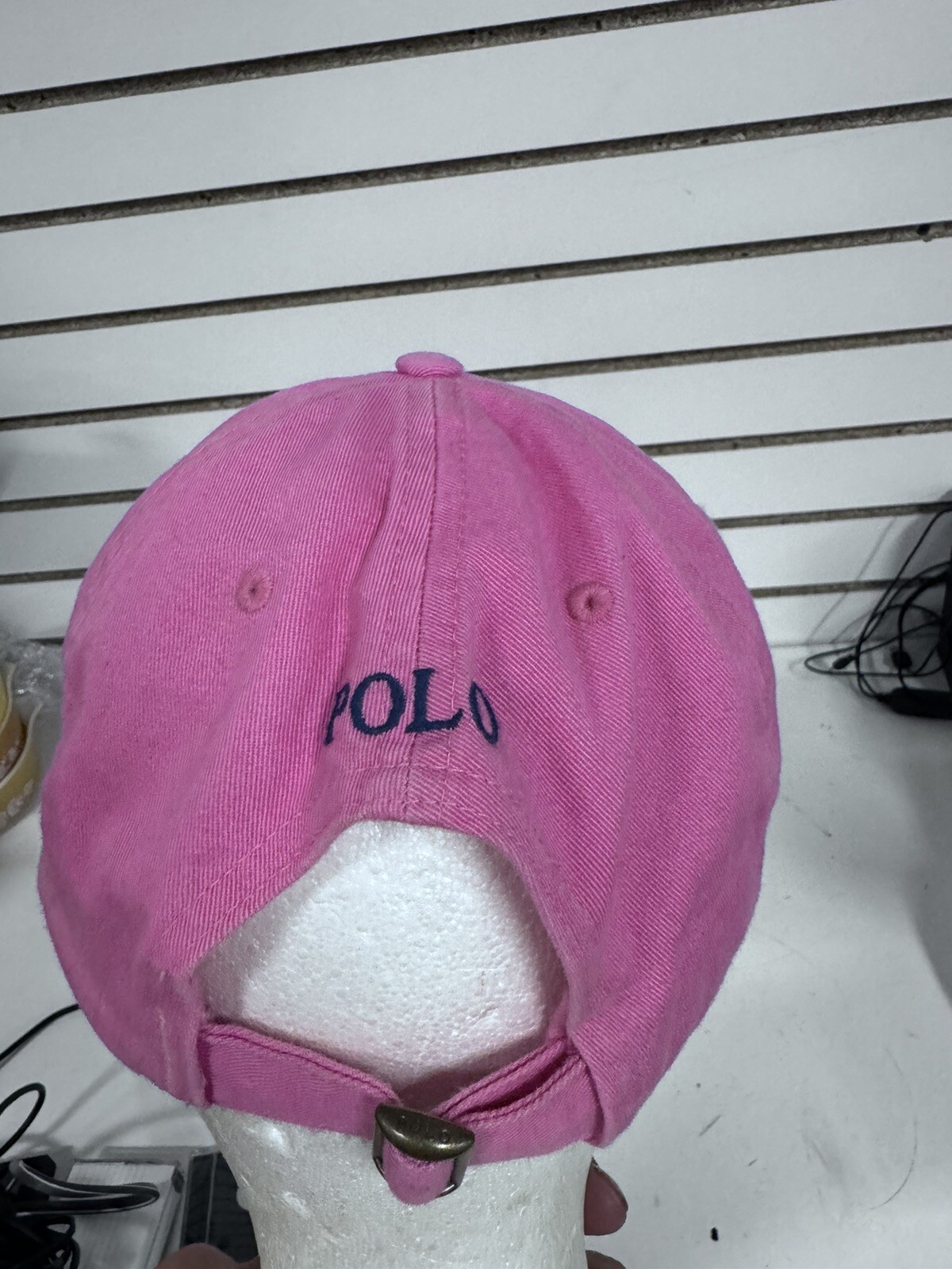 POLO Ralph Lauren cappello strapback rosa cinturino regolabile cappello papà pony reggiseno