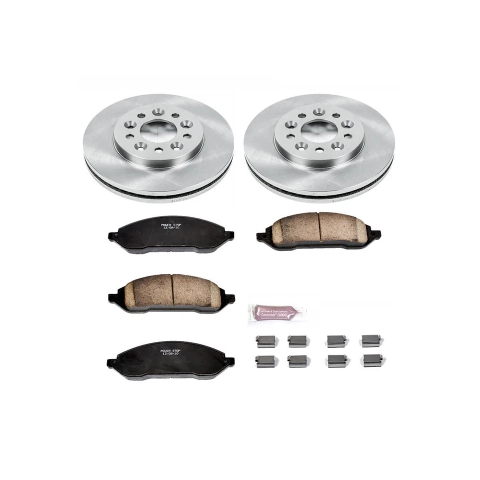 KOE3051 Powerstop Juego de 2 Ruedas Disco de Freno y Kits de Pastillas Delanteras para Ford Freestar Foto 4 de 4