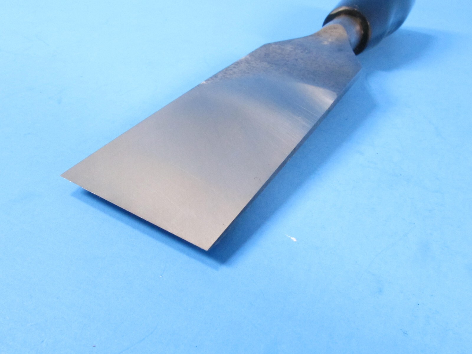 1-1/2" Stanley No 40 everlasting wood chisel w/ black plastic handle & flattened